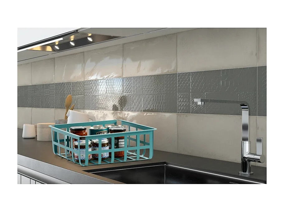 Panier de rangement et décoratif en métal, taille moyenne, ZESTA