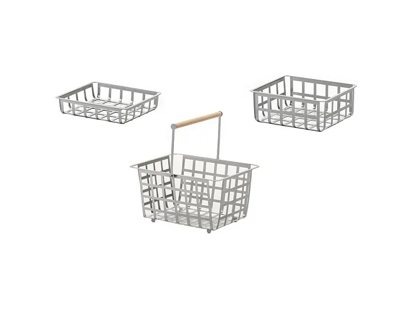 DON HIERRO - ZESTAS, set de 3 cestas: tamaño pequeño, medio y semi grande-