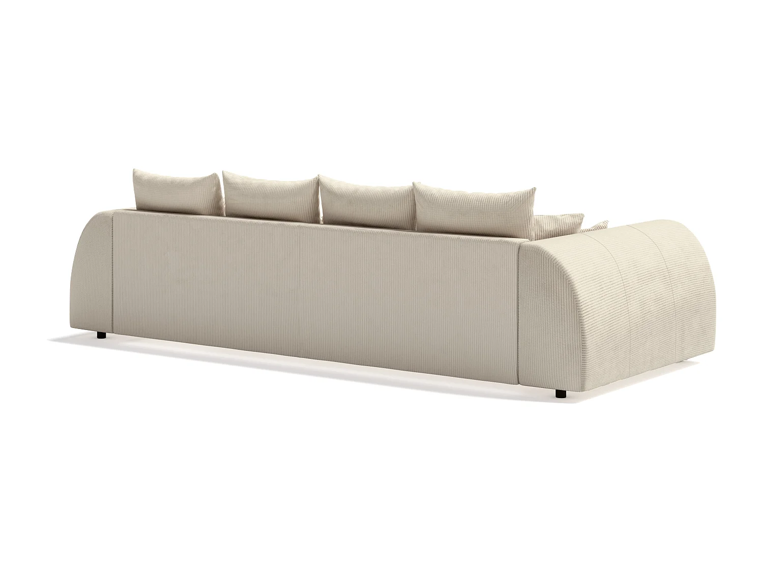 Levana - Big Sofa 5 Sitzer boxspringfederung lounge Sofa in Beige Cord-Stoff