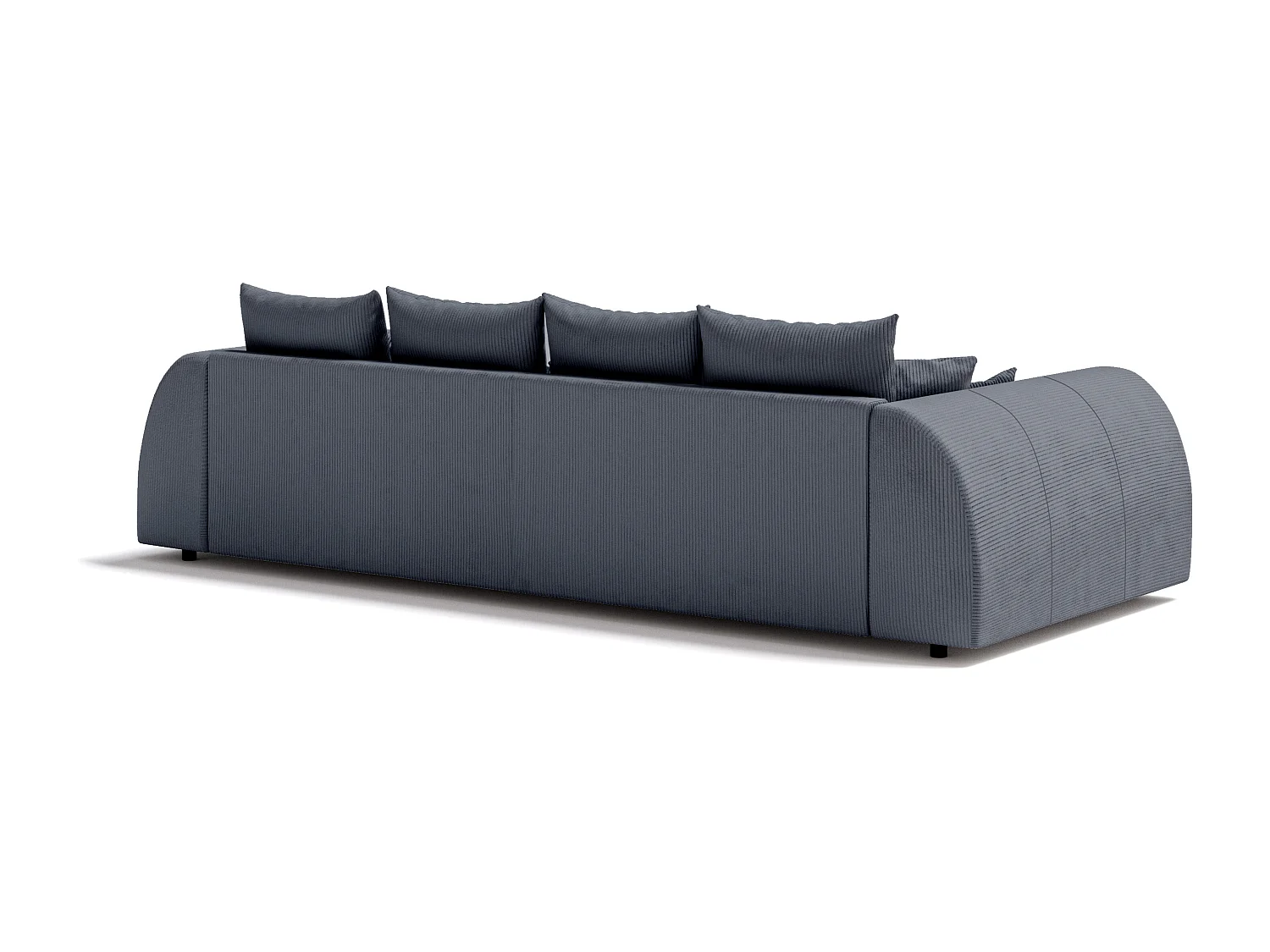 Levana - Big Sofa 5 Sitzer boxspringfederung lounge Sofa in Grau Cord-Stoff