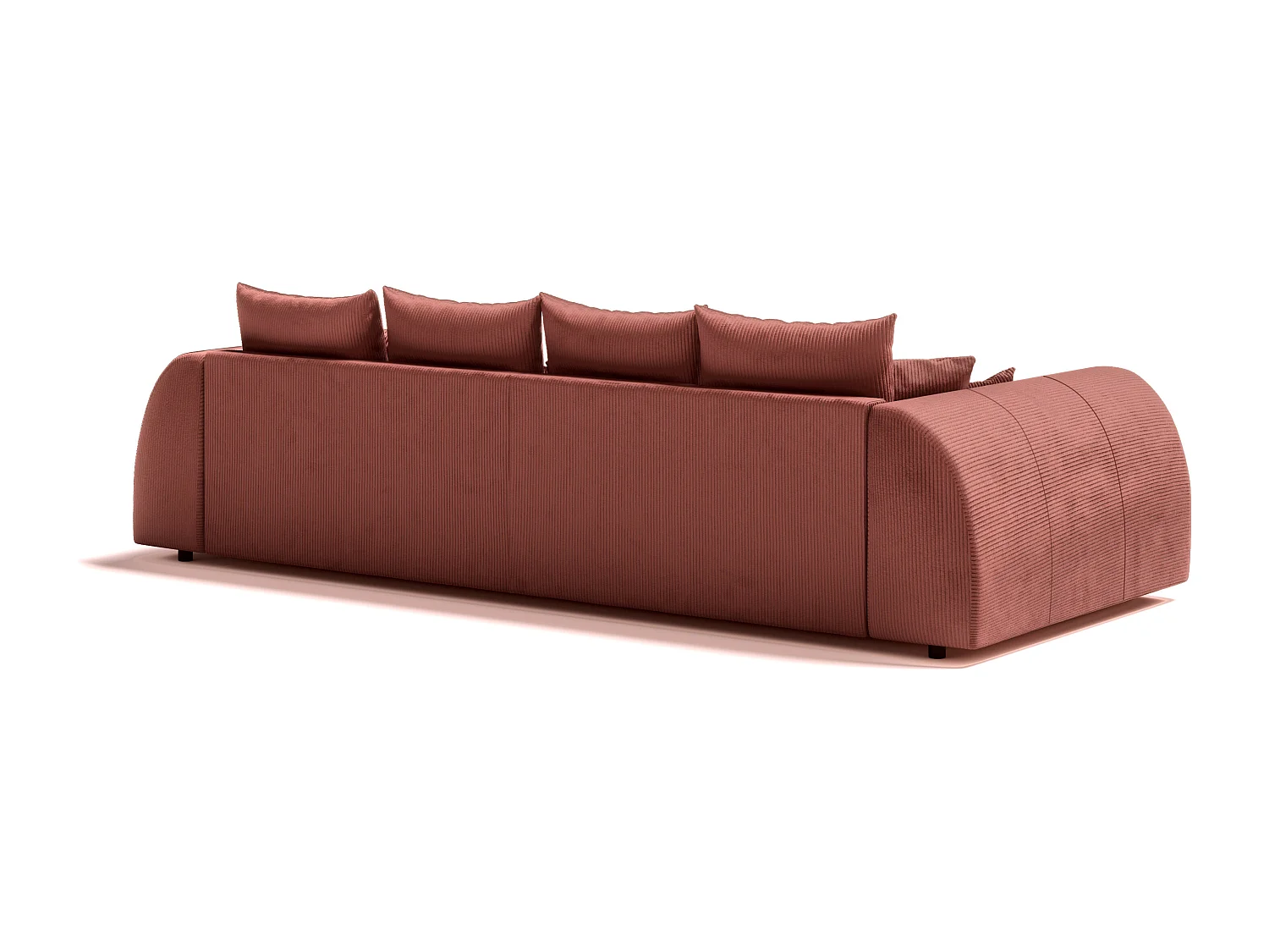 Levana - Big Sofa 5 Sitzer boxspringfederung lounge Sofa in Terrakotta Cord-Stoff
