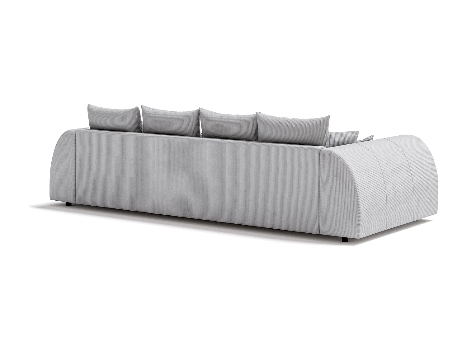 Levana - Big Sofa 5 Sitzer boxspringfederung lounge Sofa in Hellgrau Cord-Stoff