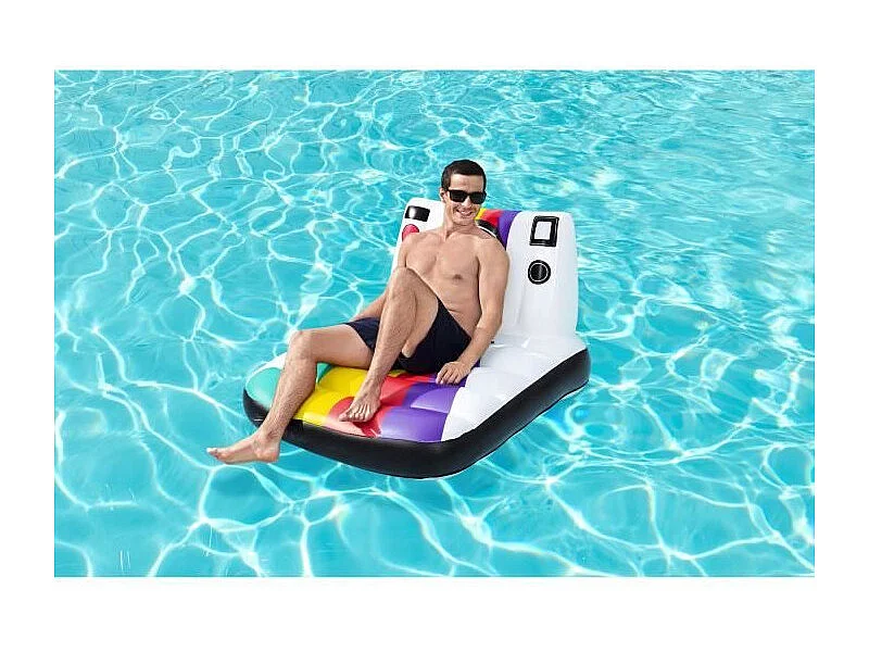 Materassino Gonfiabile per Spiaggia o Piscina Bestway Pose n´float 127x102 cm con Multicolore a Forma di Macchina Fotografica