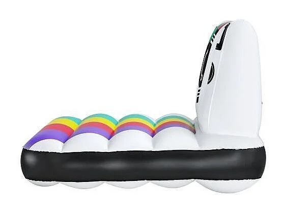 Matelas gonflable de piscine - BESTWAY - Polaroid - 1 adulte, 90 kg - Blanc et multicolore