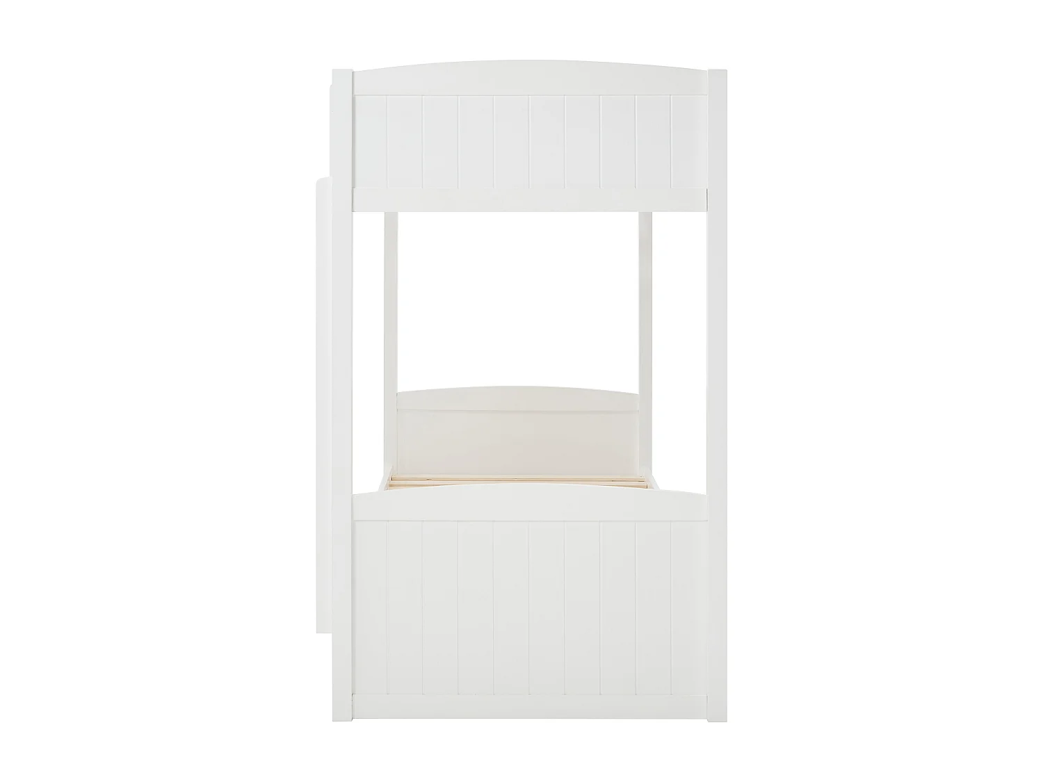 Lits superposés  2 x 90 x 200 cm - 2 tiroirs - Pin et MDF - Blanc - LIMODARA