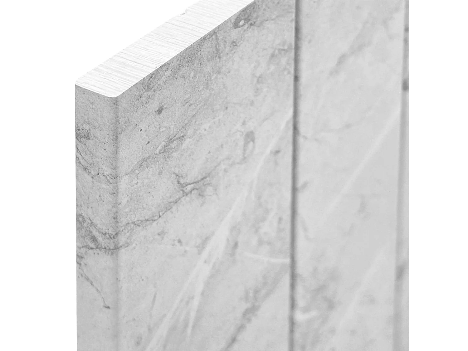 DHOME Cabeceira de Madeira Reciclada Dm Estilo Vertical com Pernas 110x115cm Camas 110 - Acabamento Mármore