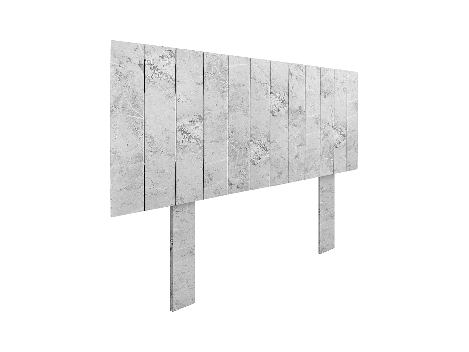 DHOME Tête de Lit Bois Recyclé Dm Style Vertical avec Pieds 110x115cm Lits 110 - Finition Marbre