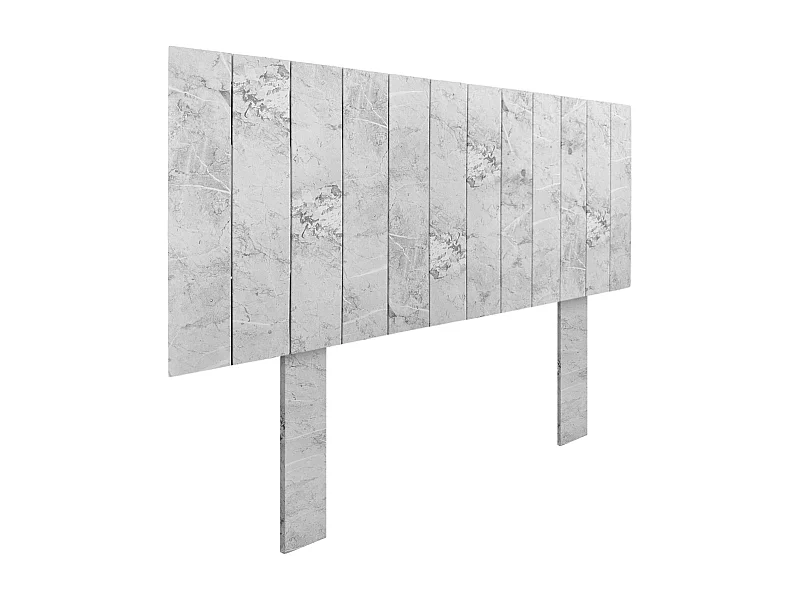 DHOME Tête de Lit Bois Recyclé Dm Style Vertical avec Pieds 110x115cm Lits 110 - Finition Marbre