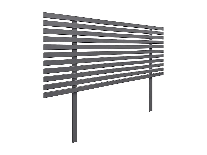 DHOME Testiera in Legno Riciclato Dm Stile Giapponese con Gambe 90x115 cm Letti 90 - Grigio Massello