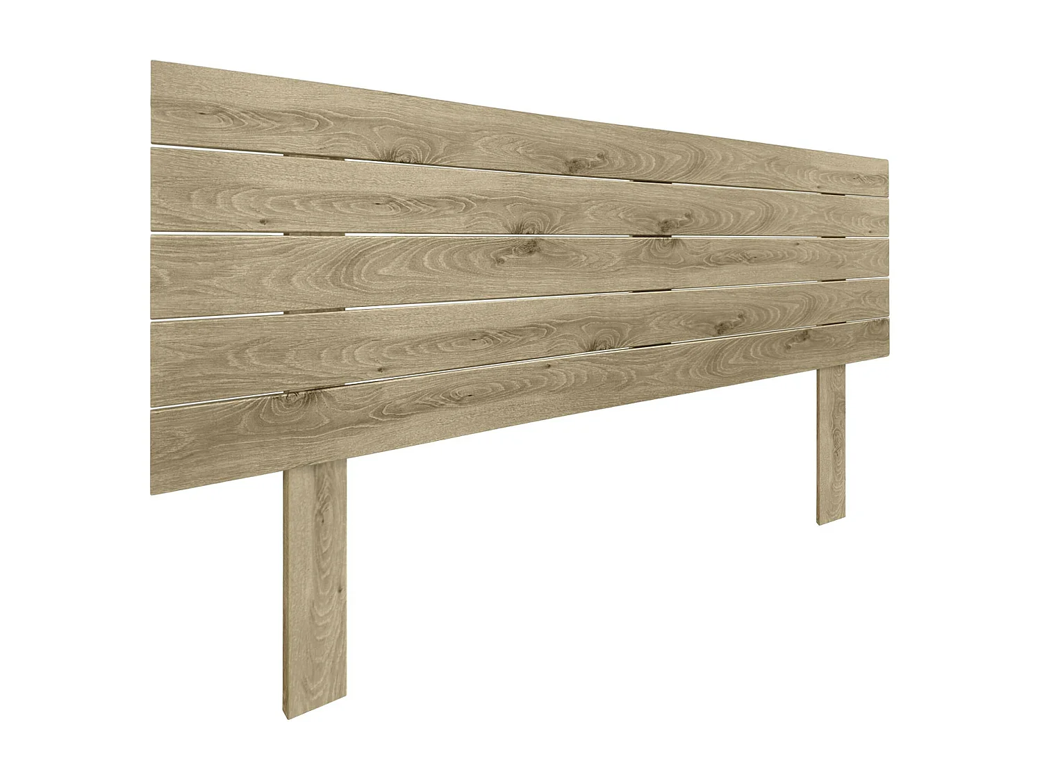 DHOME Cabeceira de Madeira Reciclada Dm Estilo Palete Horizontal com Pernas 135x115cm Camas 135 - Madeira Cambriana