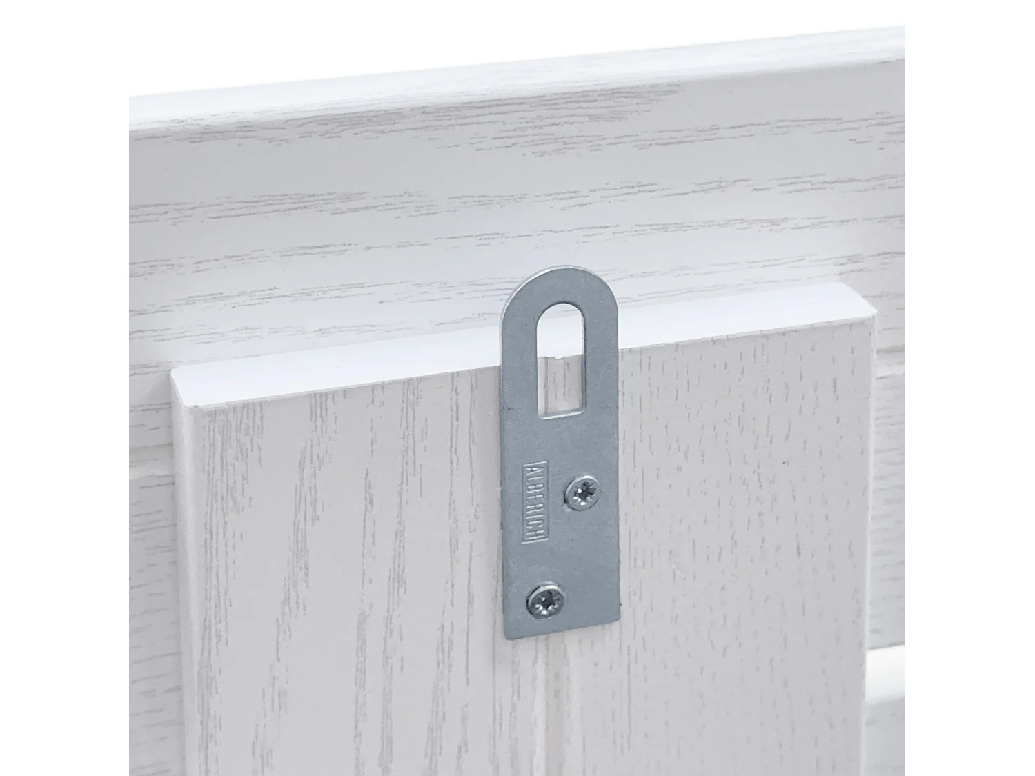 DHOME Tête de Lit en Bois DM Recyclé Double Style Palette Horizontale 180x46cm Lits 180 - Bois Blanc