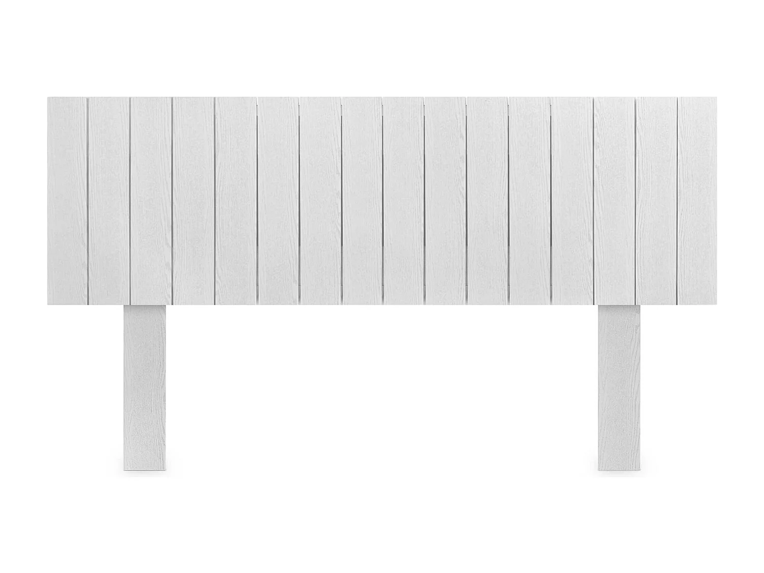 DHOME Tête de Lit Bois Recyclé Dm Style Vertical avec Pieds 145x115cm Lits 145 - Bois Blanc