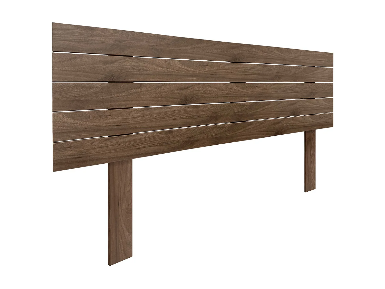DHOME Tête de Lit Bois Recyclé Dm Style Palette Horizontale avec Pieds 150x115cm Lits 150 - Bois de Noyer