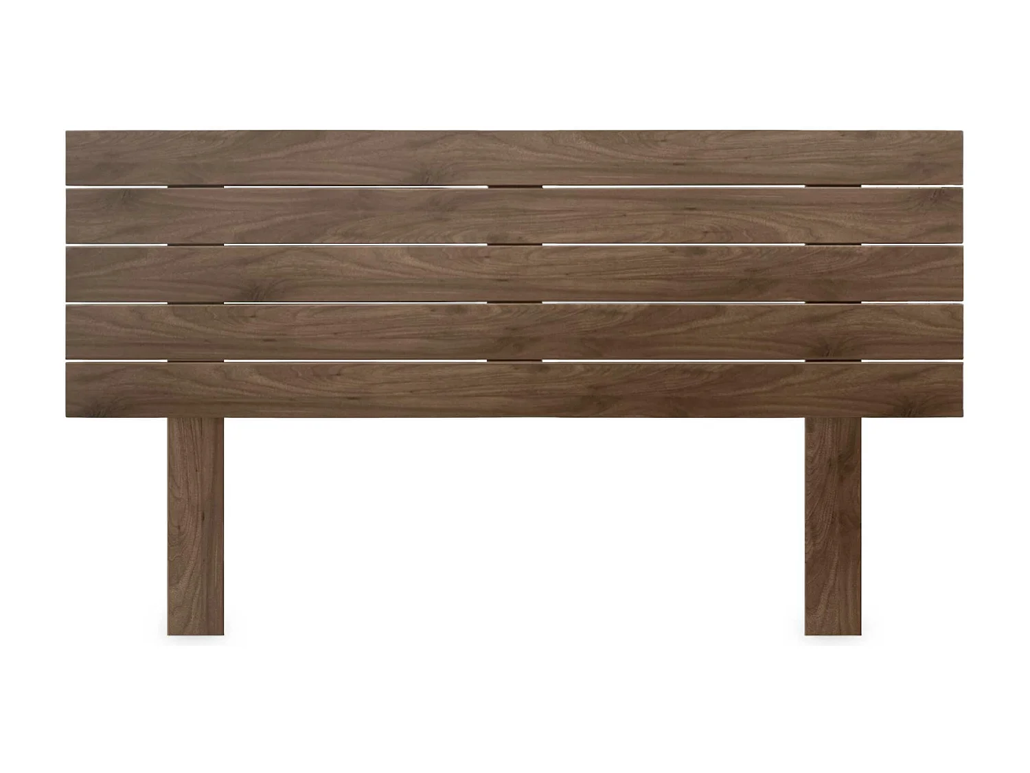 DHOME Tête de Lit Bois Recyclé Dm Style Palette Horizontale avec Pieds 150x115cm Lits 150 - Bois de Noyer