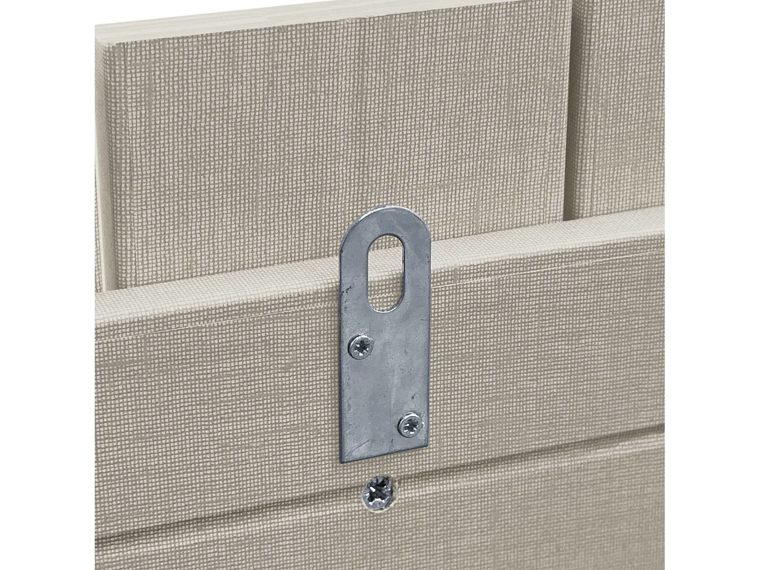 DHOME Kopfteil aus recyceltem Holz im vertikalen Dm-Stil mit Beinen 150 x 115 cm, Betten 150 – Leinen-Finish