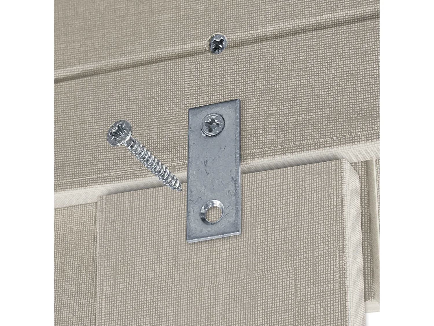 DHOME Cabeceira de Madeira Reciclada Dm Estilo Vertical com Pernas 150x115cm Camas 150 - Acabamento Linho