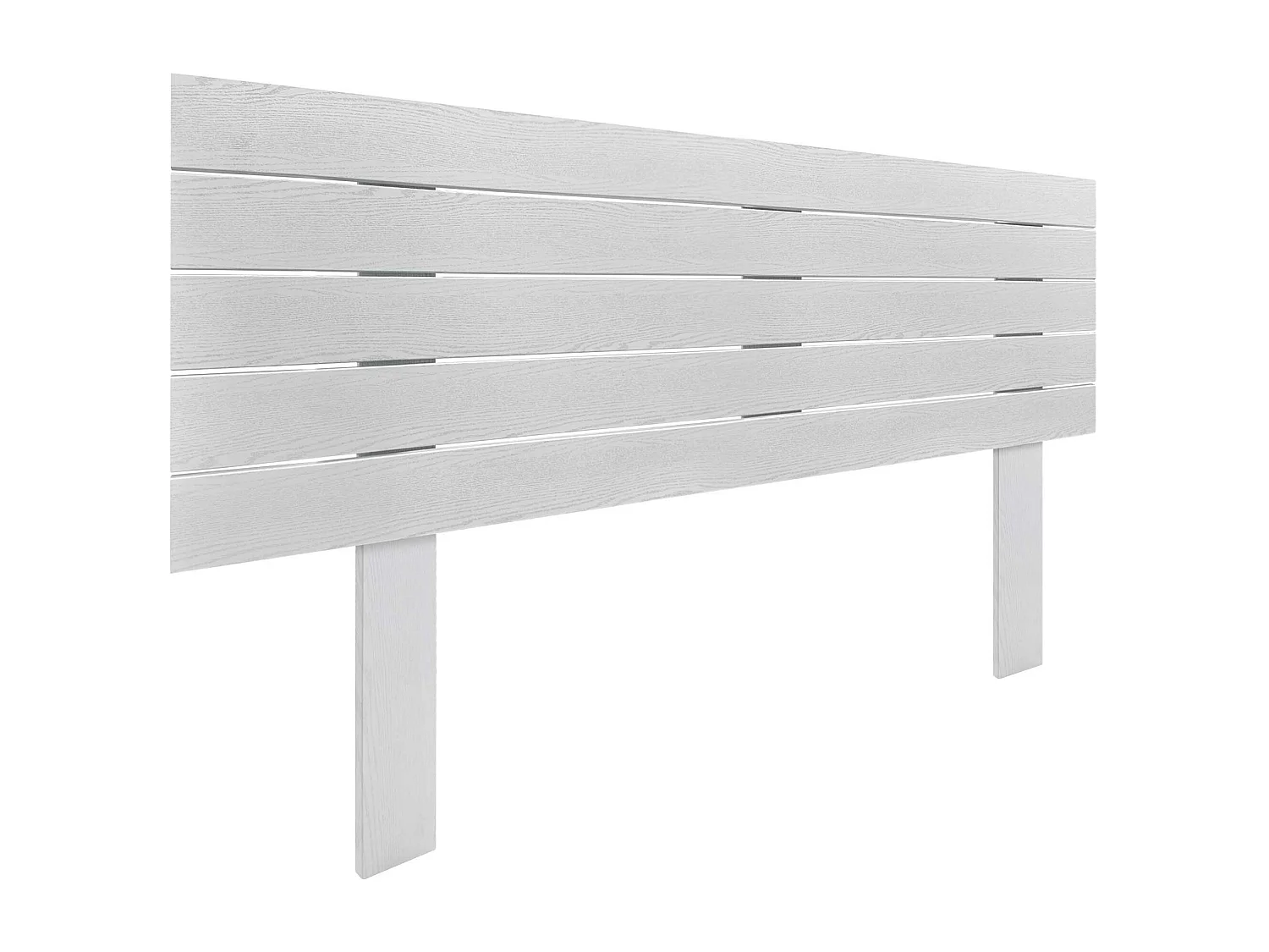 DHOME Tête de Lit Bois Recyclé Dm Style Palette Horizontale avec Pieds 150x115cm Lits 150 - Bois Blanc