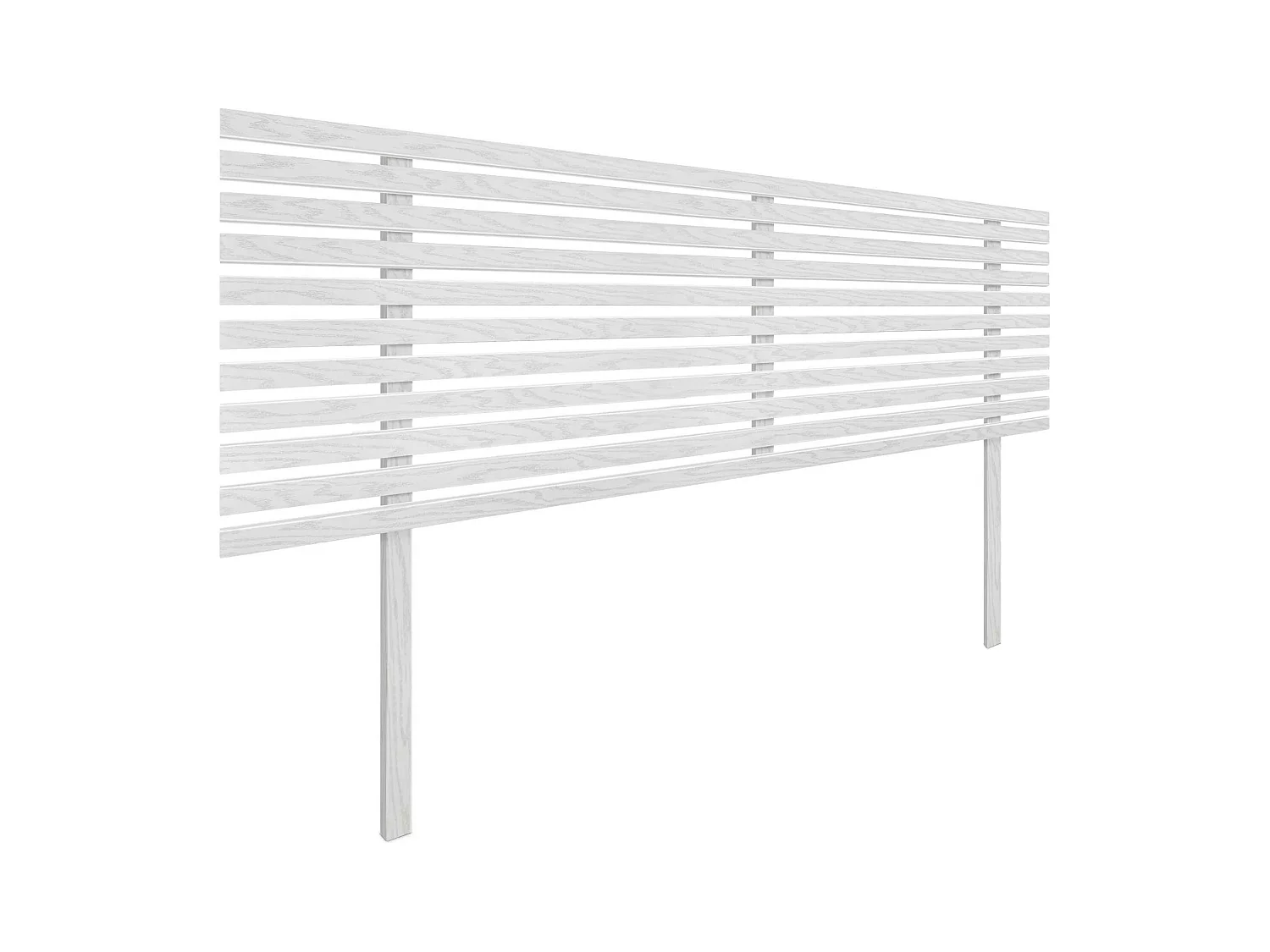 DHOME Tête de Lit Bois Recyclé Dm Style Japonais avec Pieds 135x115cm Lits 135 - Bois Blanc