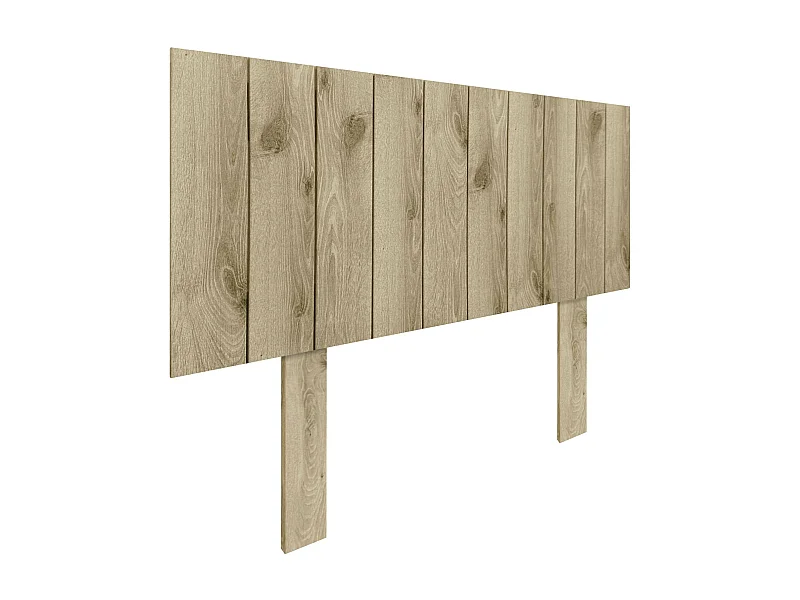 DHOME Tête de Lit Bois Recyclé Dm Style Vertical avec Pieds 110x115cm Lits 110 - Bois Cambrien