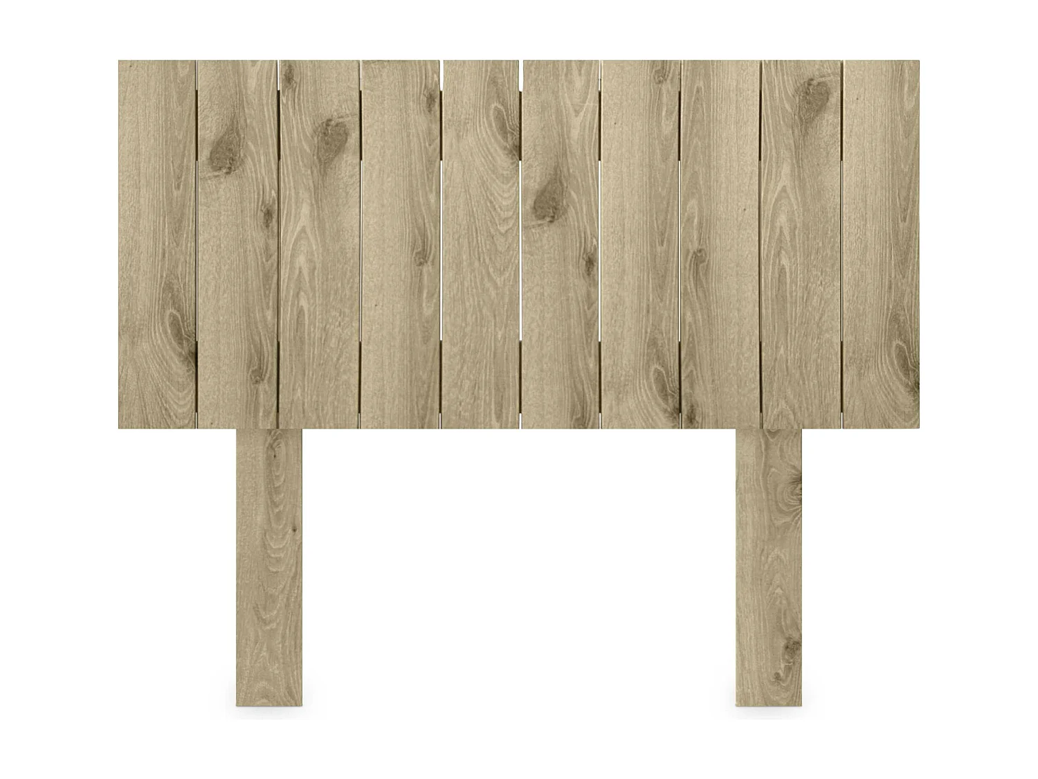 DHOME Tête de Lit Bois Recyclé Dm Style Vertical avec Pieds 110x115cm Lits 110 - Bois Cambrien