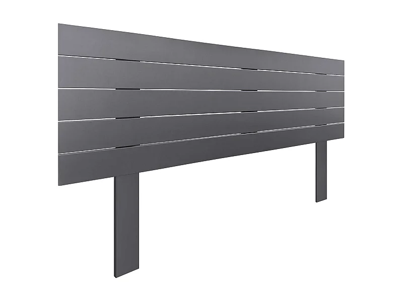 DHOME Tête de Lit Bois Recyclé Dm Style Palette Horizontale avec Pieds 135x115cm Lits 135 - Gris Massif