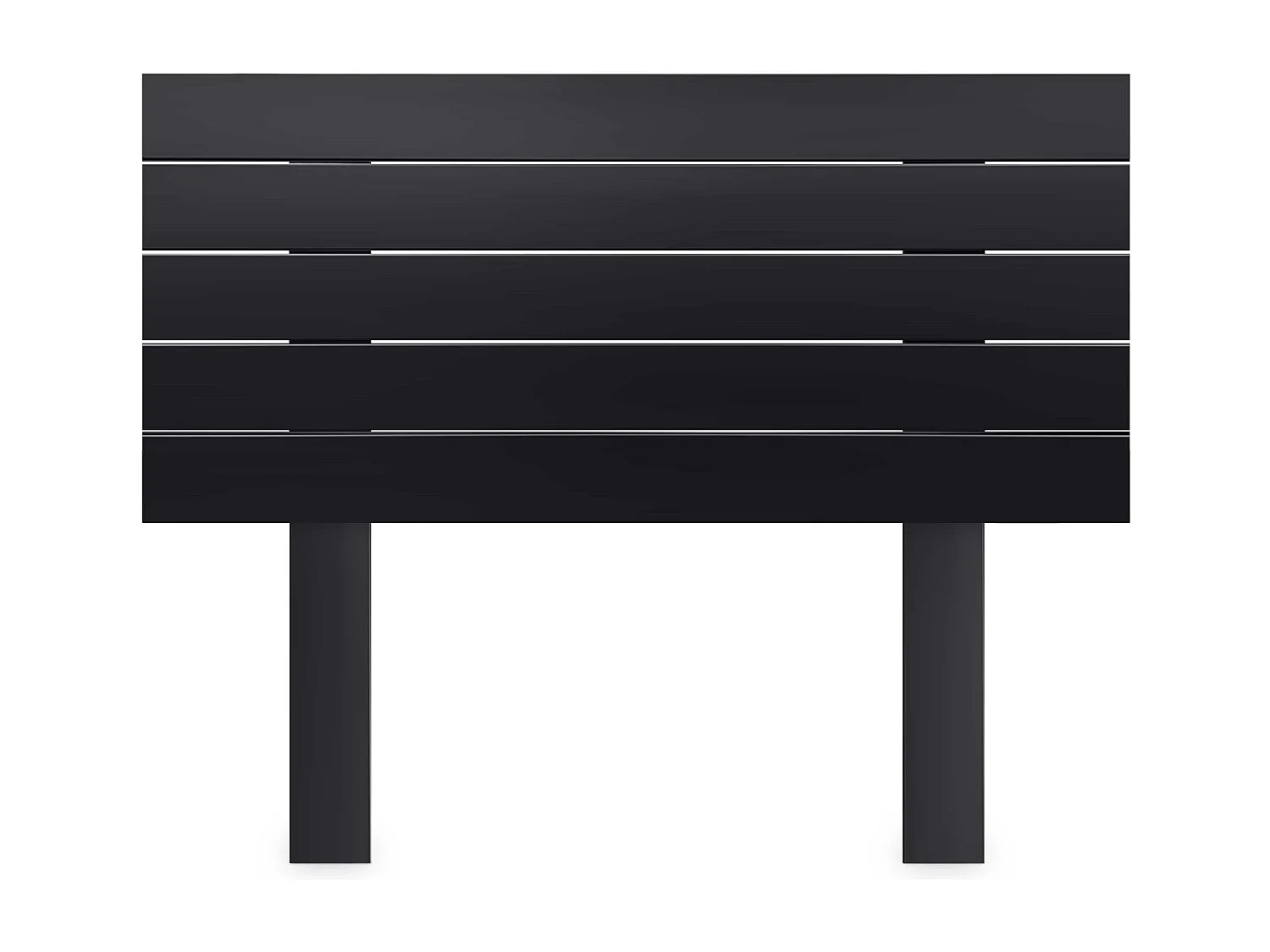 DHOME Hoofdeinde van gerecycled hout Dm Horizontaal Palletstijl met poten 80x115cm bedden 80 - effen zwart