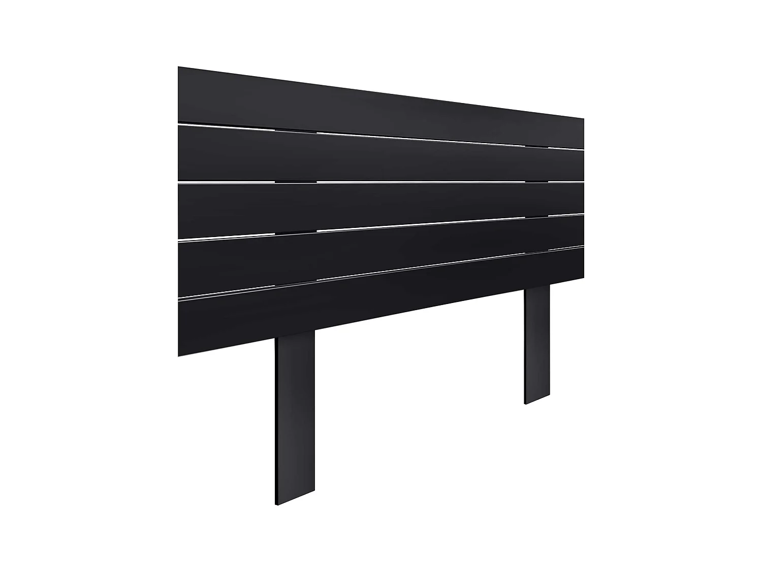 DHOME Tête de Lit Bois Recyclé Dm Style Palette Horizontale avec Pieds 80x115cm Lits 80 - Noir Massif