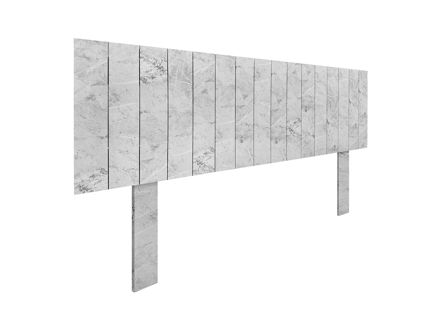 DHOME Tête de Lit Bois Recyclé Dm Style Vertical avec Pieds 135x115cm Lits 135 - Finition Marbre