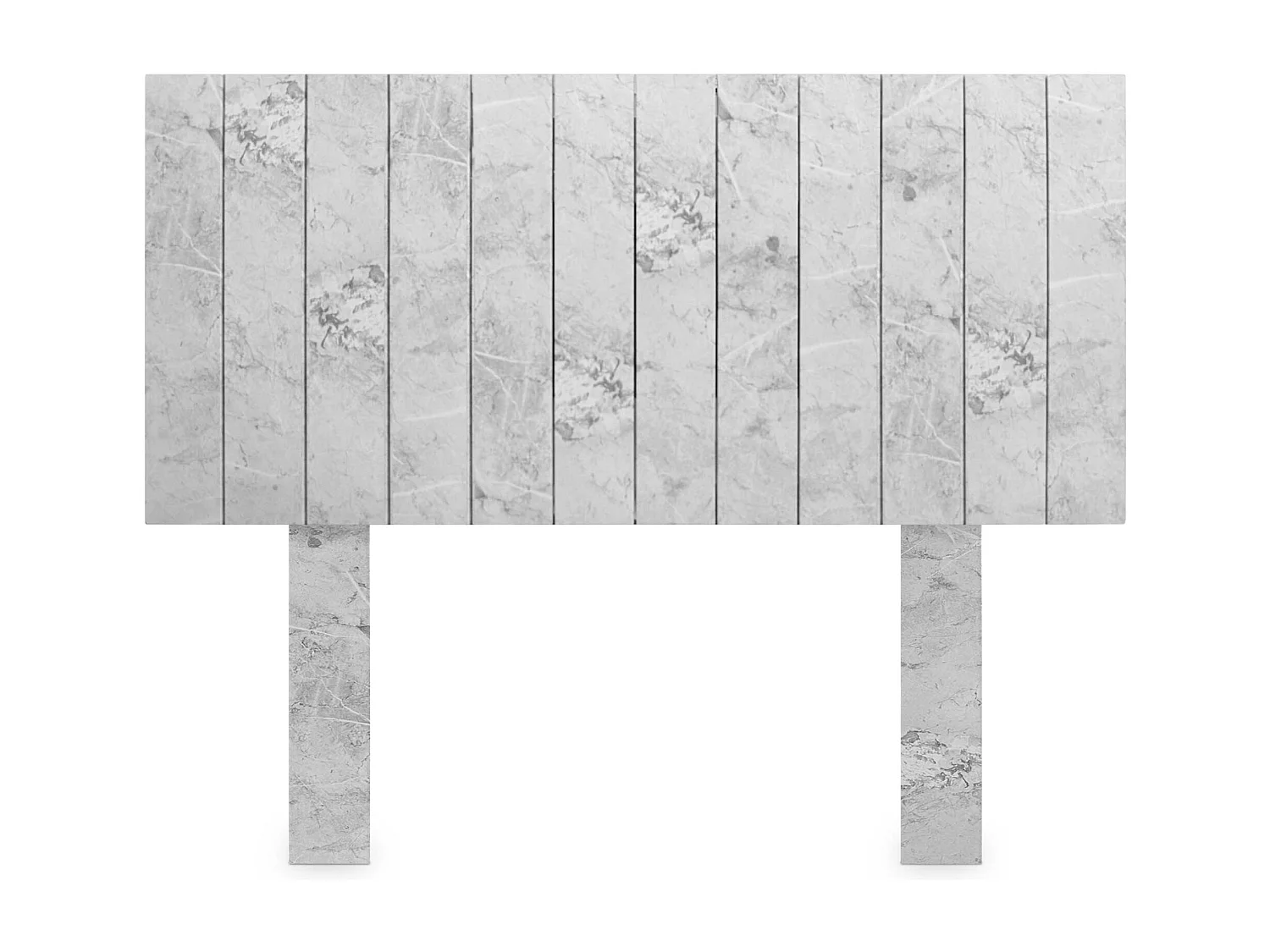 DHOME Hoofdeinde van gerecycled hout Dm verticale stijl met poten 90x115cm bedden 90 - marmeren afwerking