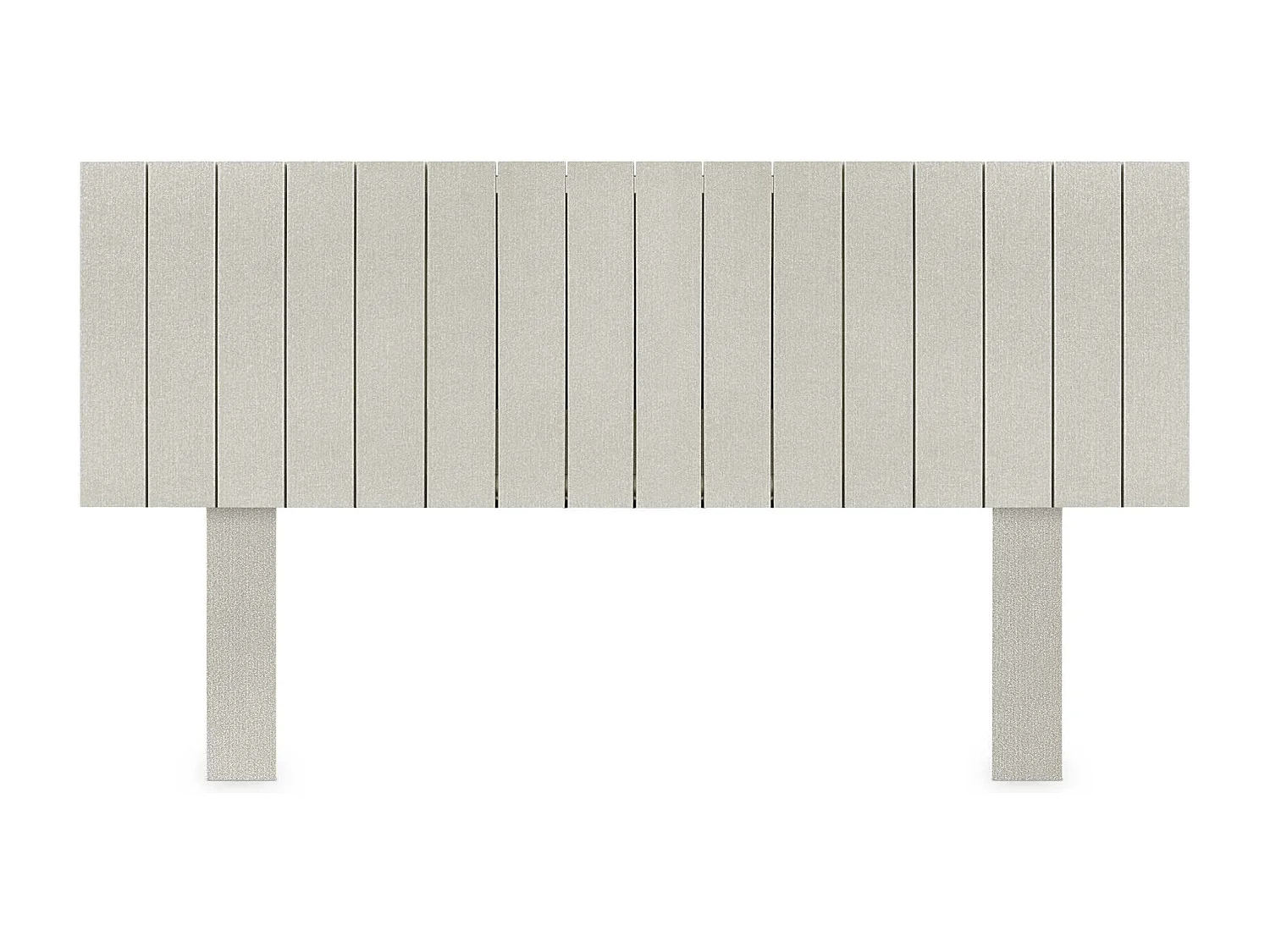 DHOME Hoofdeinde van gerecycled hout Dm verticale stijl met poten 145x115cm bedden 145 - beige spikes