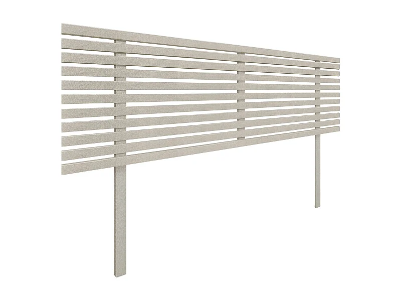 DHOME Tête de Lit Bois Recyclé Dm Style Japonais avec Pieds 135x115cm Lits 135 - Pointes Beige