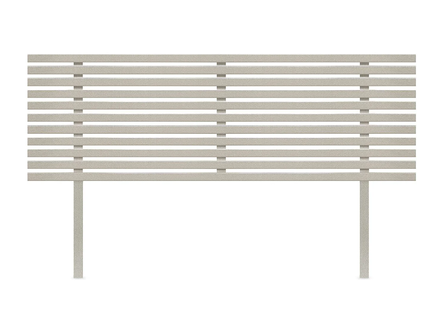 DHOME Hoofdeinde van gerecycled hout Dm Japanse stijl met poten 135x115cm Bedden 135 - Beige spikes