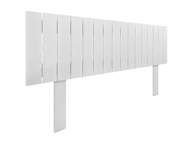 DHOME Tête de Lit Bois Recyclé Dm Style Vertical avec Pieds 135x115cm Lits 135 - Bois Blanc