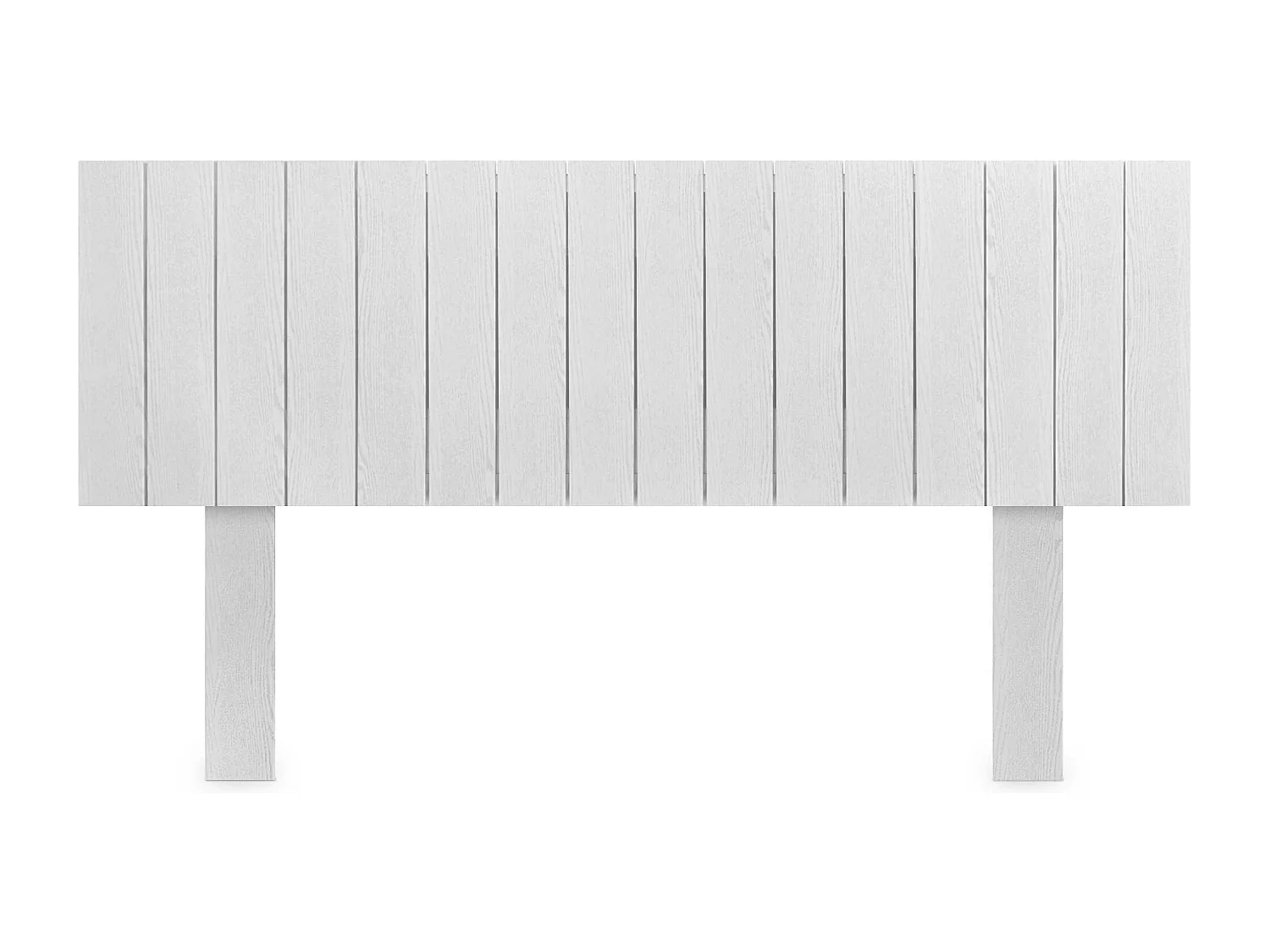 DHOME Cabeceira de Madeira Reciclada Dm Estilo Vertical com Pernas 135x115cm Camas 135 - Madeira Branca