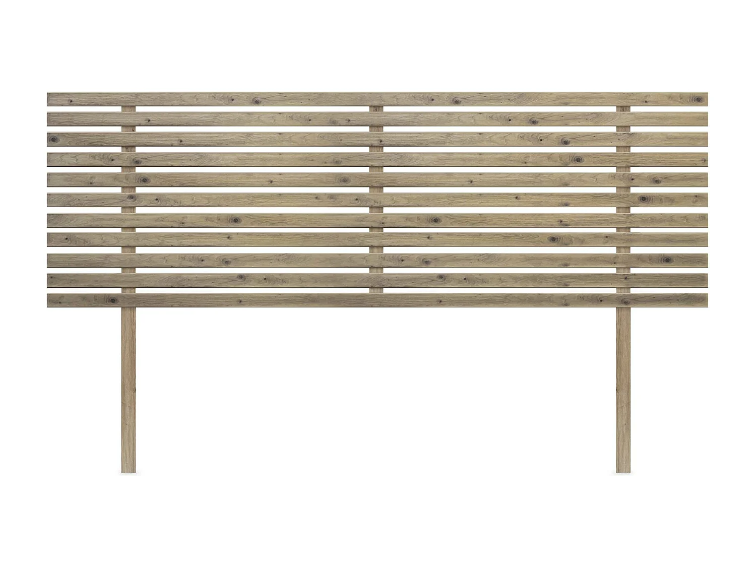 DHOME Tête de Lit Bois Recyclé Dm Style Japonais avec Pieds 150x115cm Lits 150 - Chêne