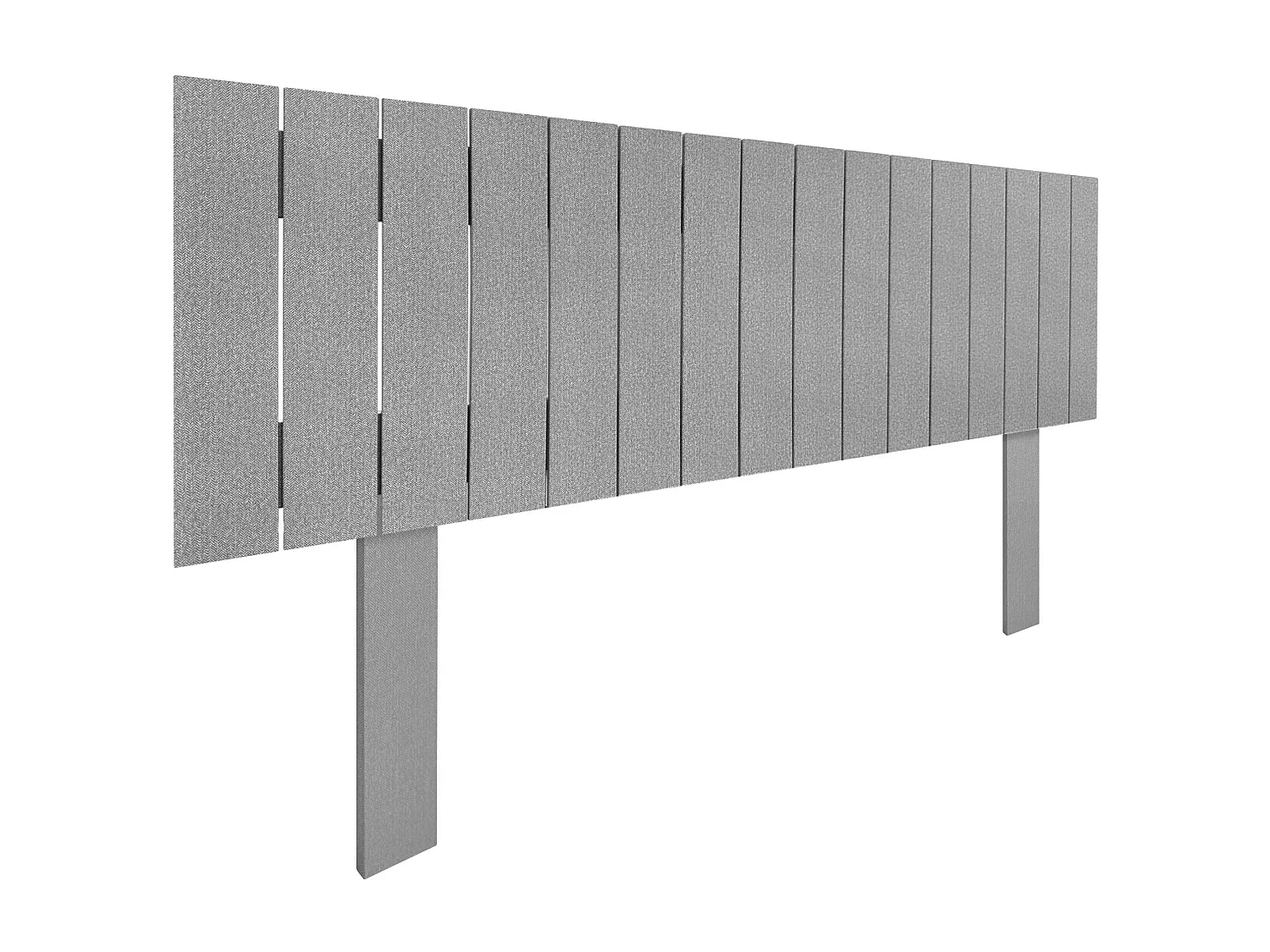 DHOME Tête de Lit Bois Recyclé Dm Style Vertical avec Pieds 145x115cm Lits 145 - Pointes Grises