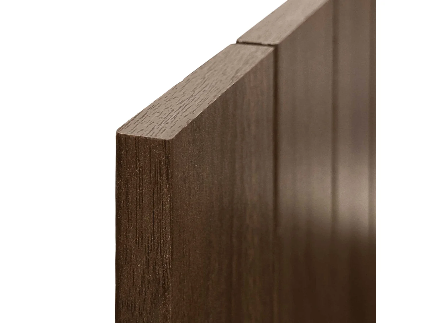 DHOME Kopfteil aus recyceltem Holz im vertikalen Dm-Stil mit Beinen 135 x 115 cm, Betten 135 – Walnussholz