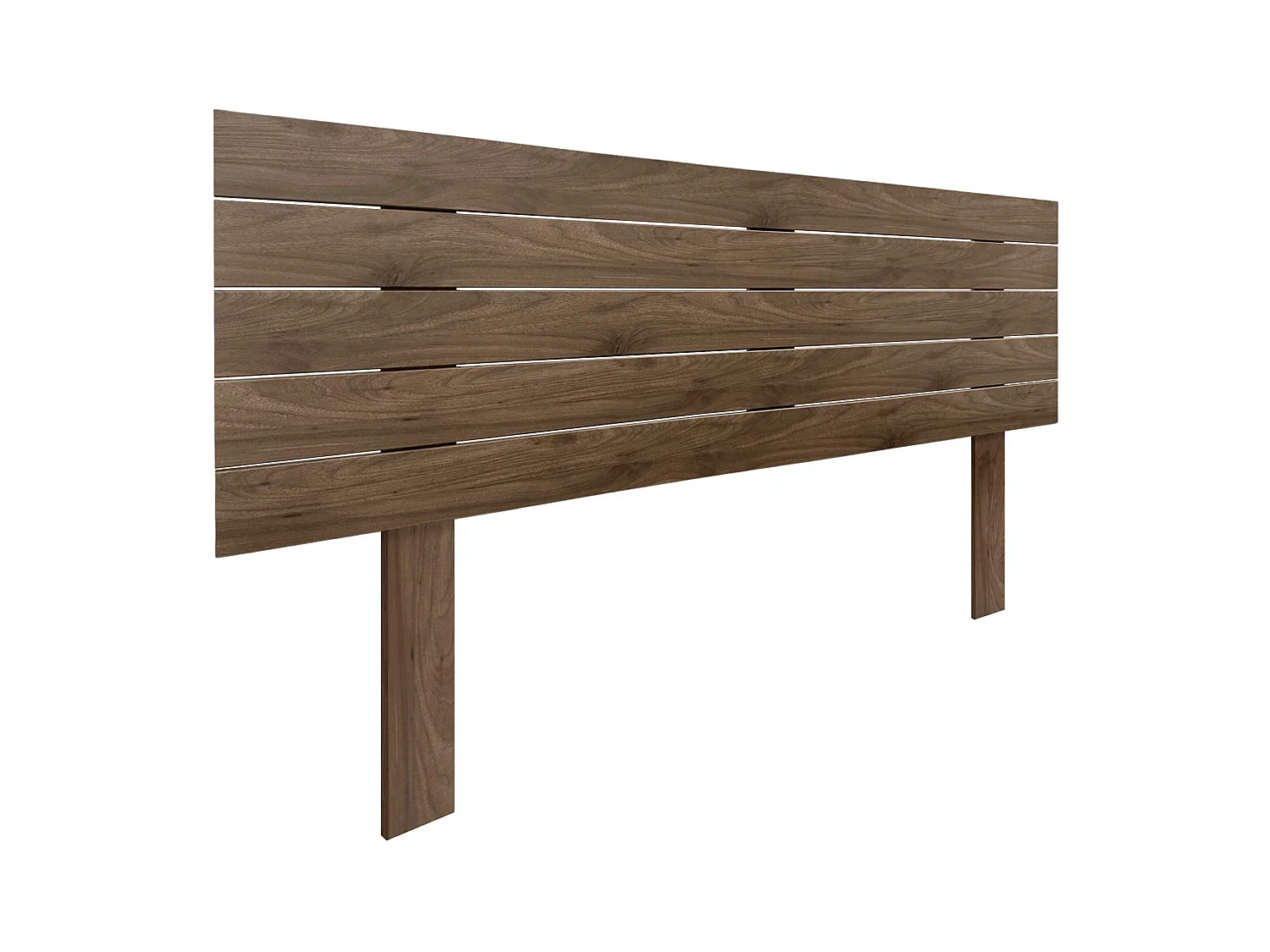 DHOME Tête de Lit Bois Recyclé Dm Style Palette Horizontale avec Pieds 160x115cm Lits 160 - Bois de Noyer