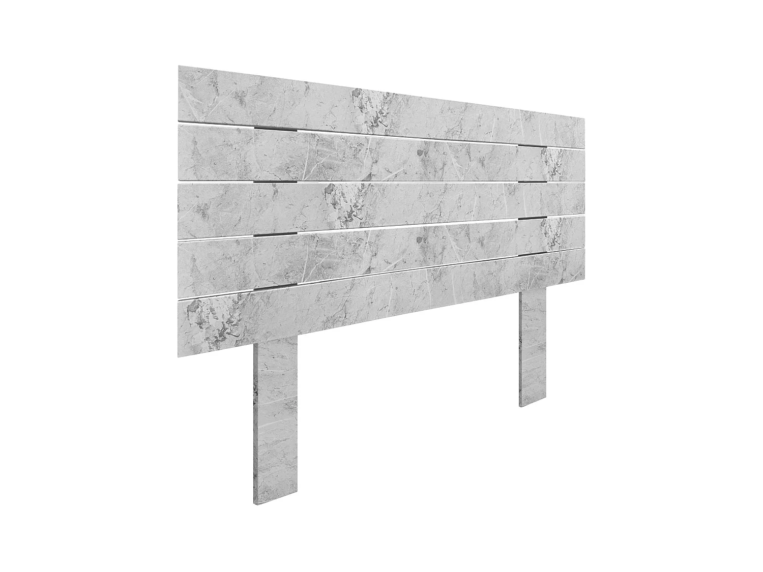 DHOME Tête de Lit Bois Recyclé Dm Style Palette Horizontale avec Pieds 80x115cm Lits 80 - Finition Marbre