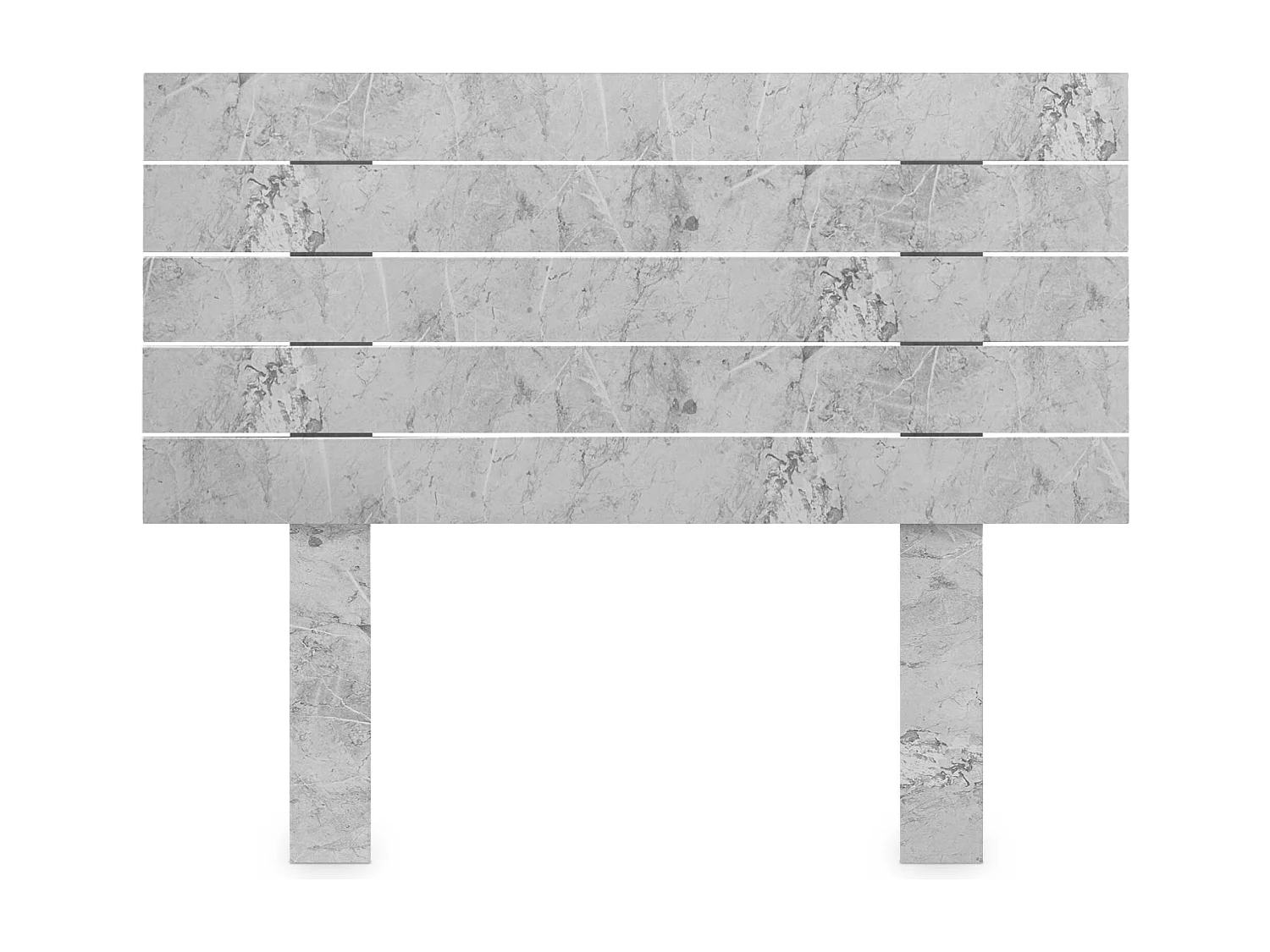 DHOME Tête de Lit Bois Recyclé Dm Style Palette Horizontale avec Pieds 80x115cm Lits 80 - Finition Marbre