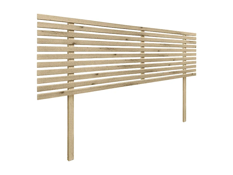 DHOME Tête de Lit Bois Recyclé Dm Style Japonais avec Pieds 160x115cm Lits 160 - Bois Cambrien