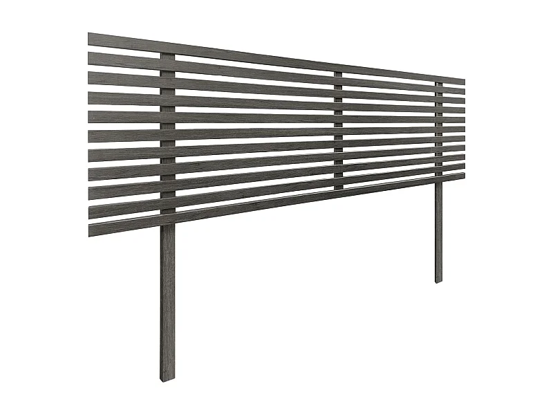 DHOME Tête de Lit Bois Recyclé Dm Style Japonais avec Pieds 160x115cm Lits 160 - Bois Frêne