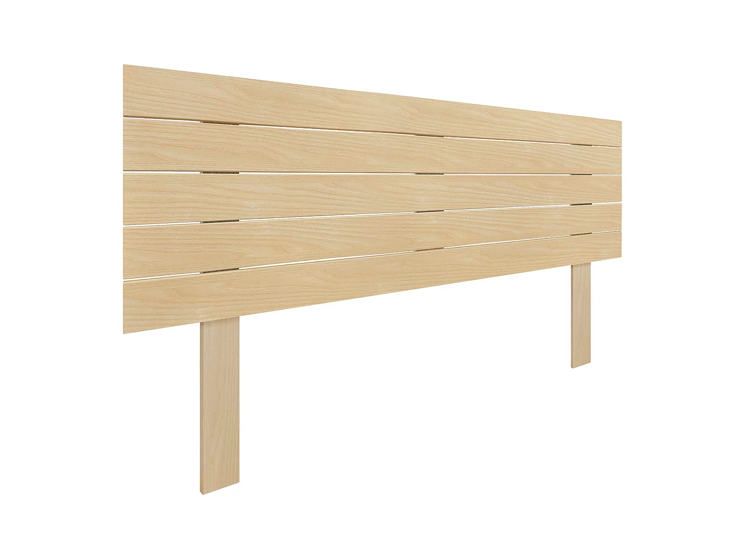 DHOME Hoofdeinde van gerecycled hout Dm Horizontale palletstijl met poten 150x115cm Bedden 150 - Natuurlijk hout