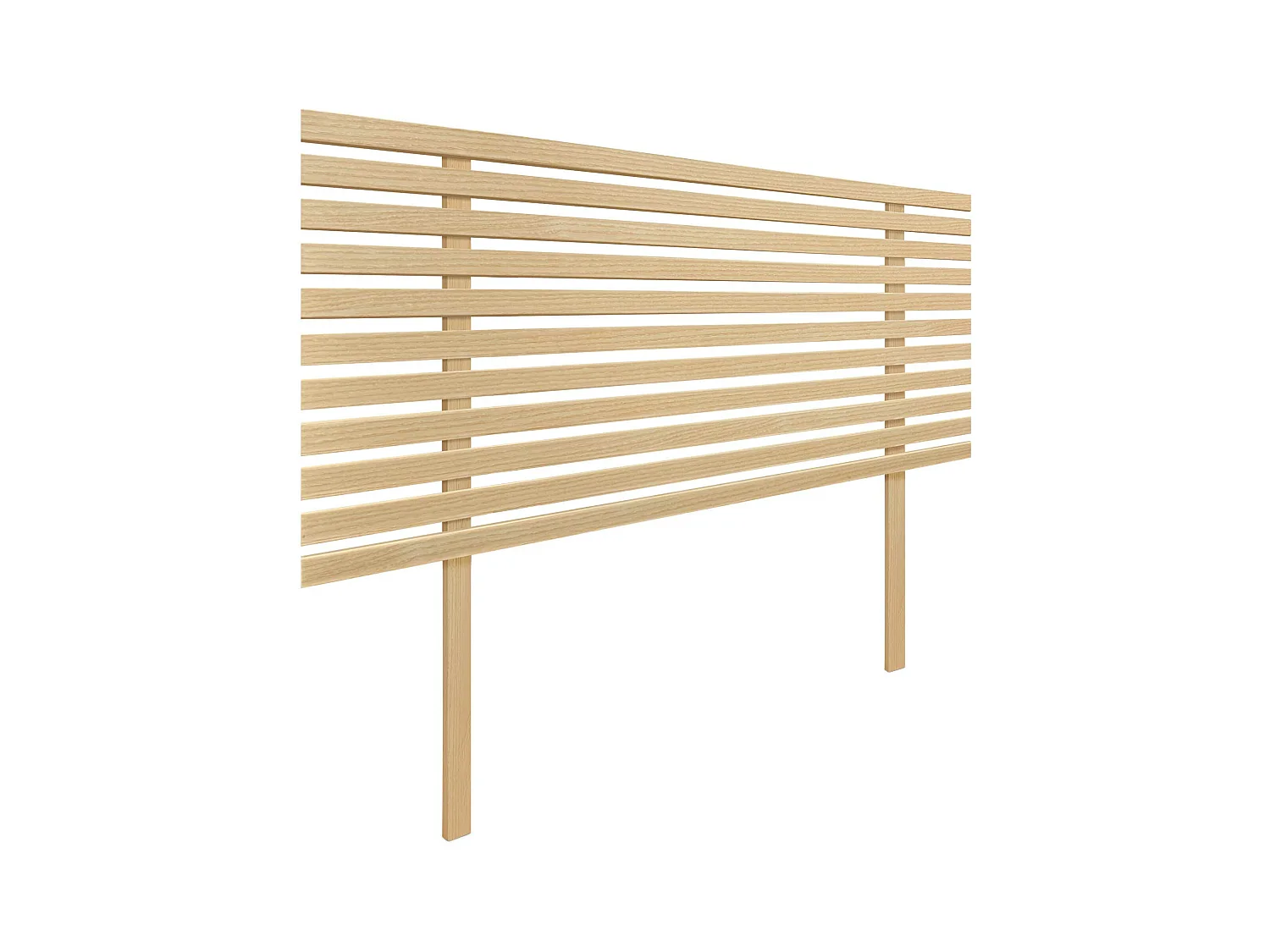 DHOME Hoofdeinde van gerecycled hout Dm Japanse stijl met poten 95x115cm Bedden 95 - Natuurlijk hout