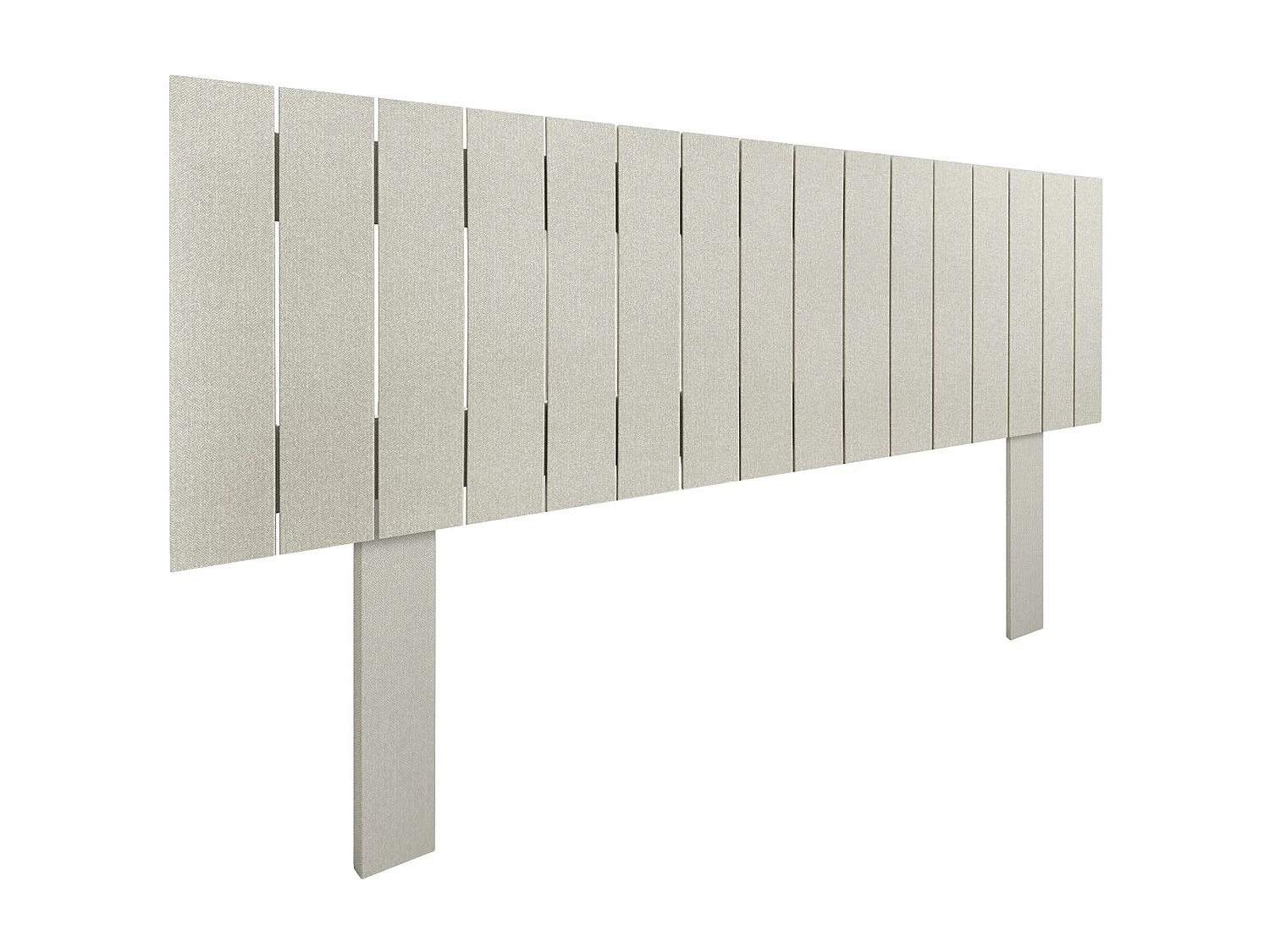 DHOME Hoofdeinde van gerecycled hout Dm verticale stijl met poten 135x115cm bedden 135 - beige spikes