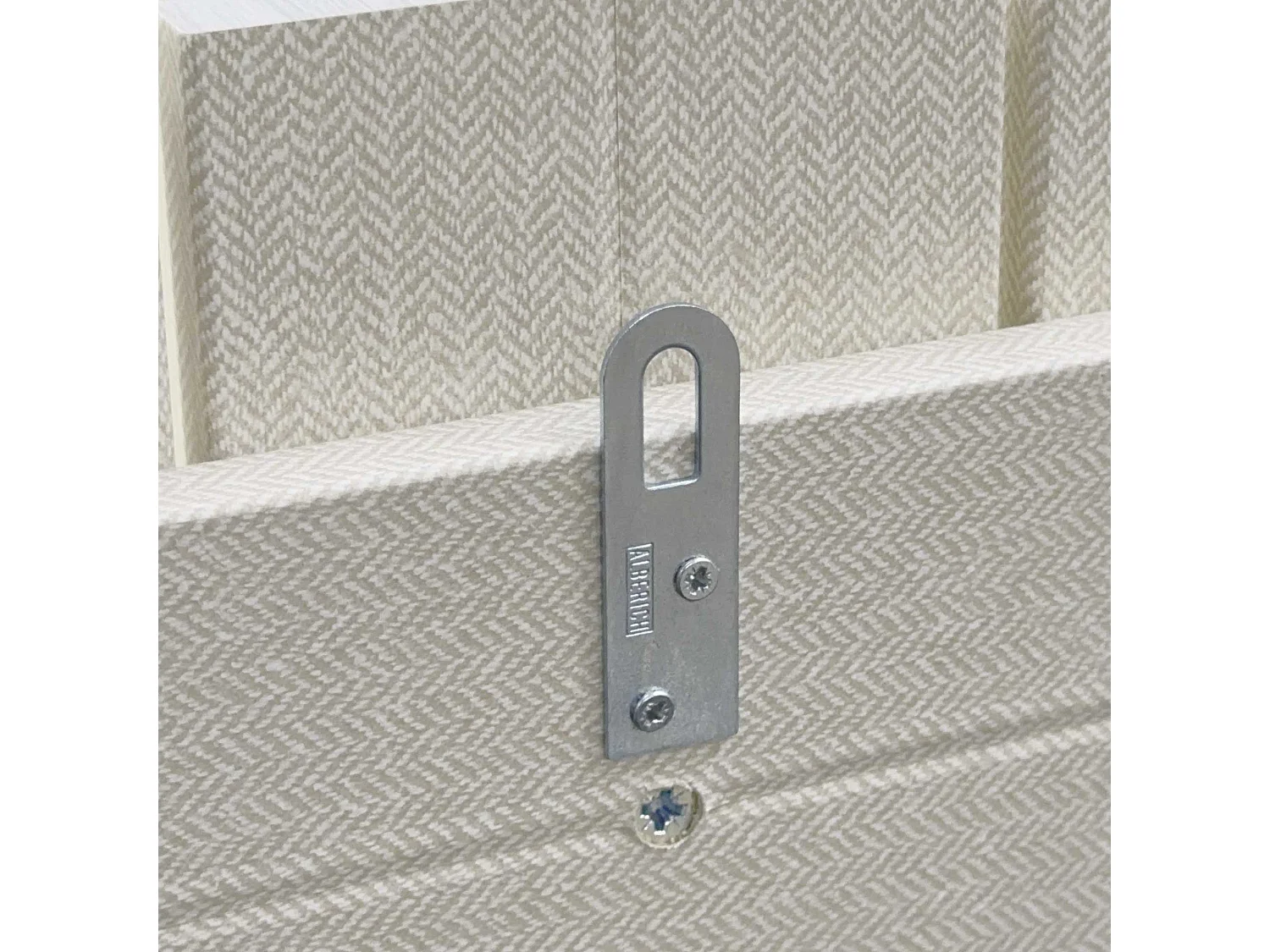 DHOME Hoofdeinde van gerecycled hout Dm verticale stijl met poten 135x115cm bedden 135 - beige spikes