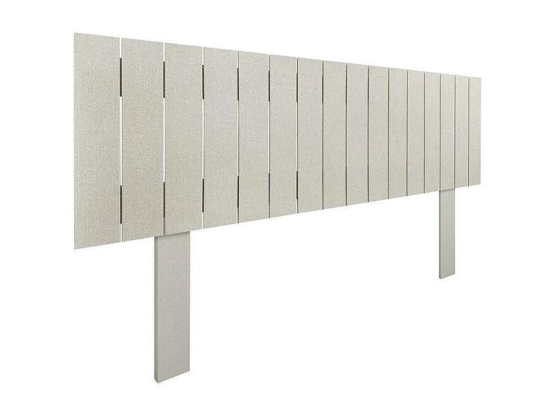 DHOME Hoofdeinde van gerecycled hout Dm verticale stijl met poten 135x115cm bedden 135 - beige spikes