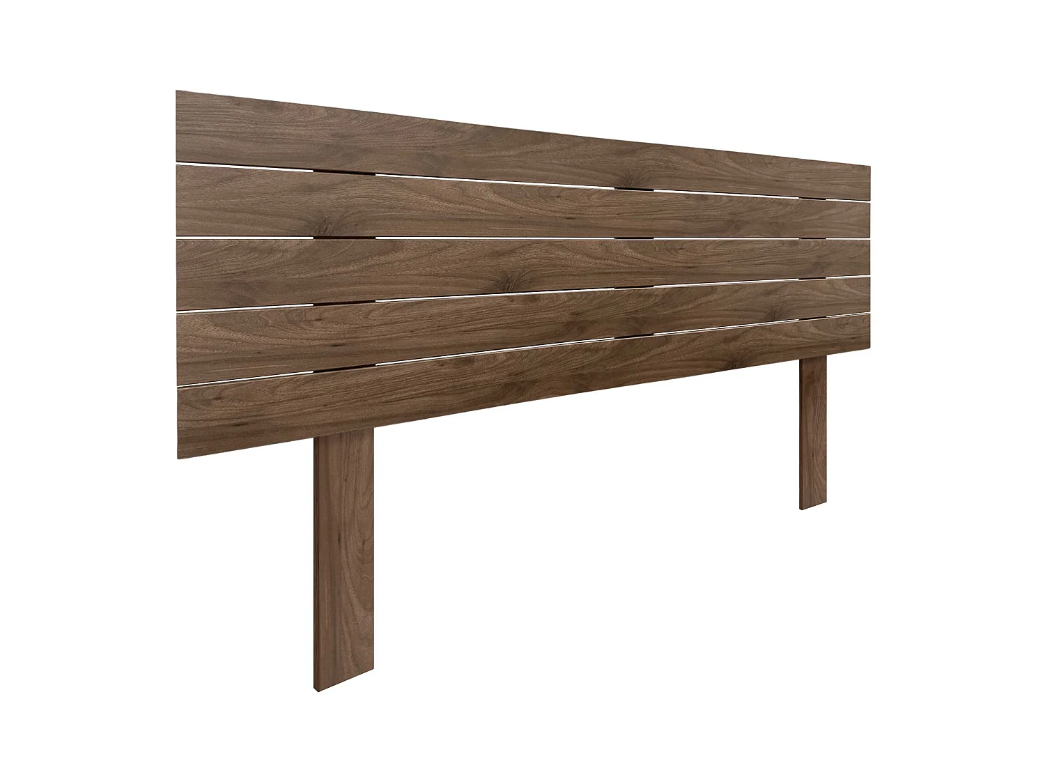 DHOME Tête de Lit Bois Recyclé Dm Style Palette Horizontale avec Pieds 135x115cm Lits 135 - Bois de Noyer