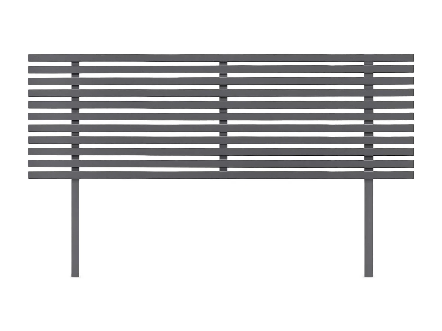 DHOME Kopfteil aus recyceltem Holz Dm im japanischen Stil mit Beinen 135 x 115 cm, Betten 135 – Massives Grau