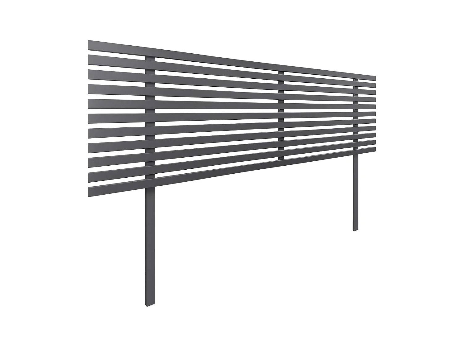 DHOME Tête de Lit Bois Recyclé Dm Style Japonais avec Pieds 135x115cm Lits 135 - Gris Massif